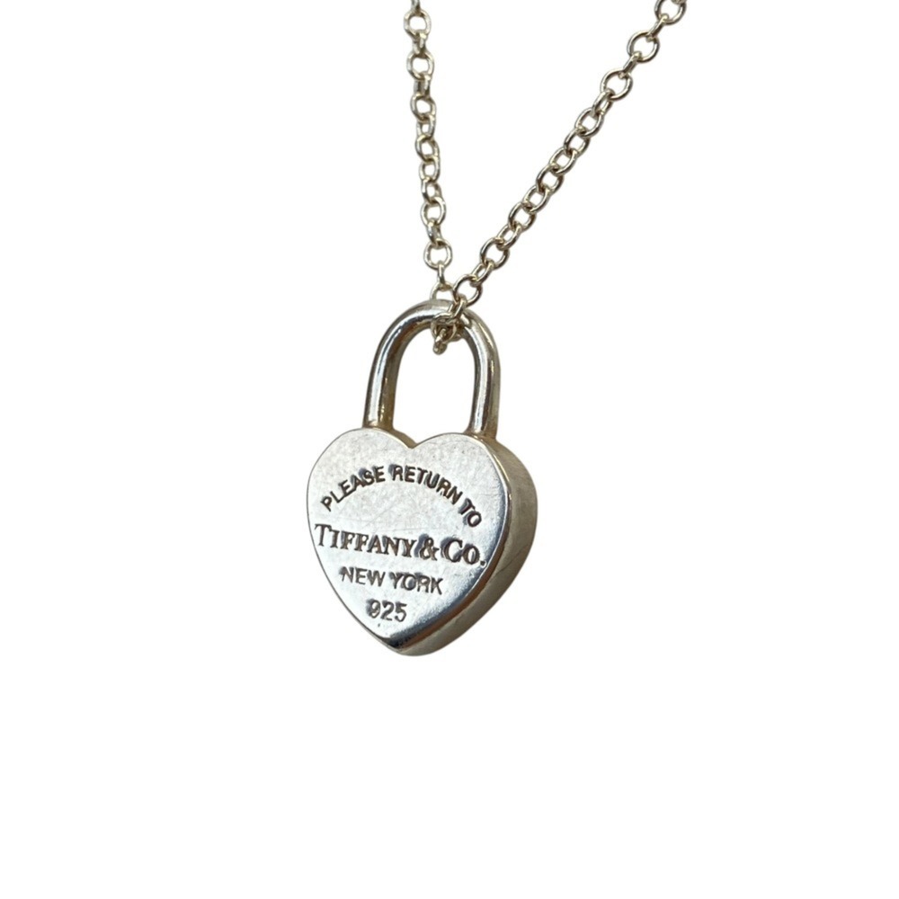 Tiffany & Co. Return to Heart Lock Necklace, SV925 Silver, Women's
